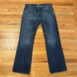 7 For All Mankind VTG Men’s Bootcut Jeans Distressed Medium Wash Size 34